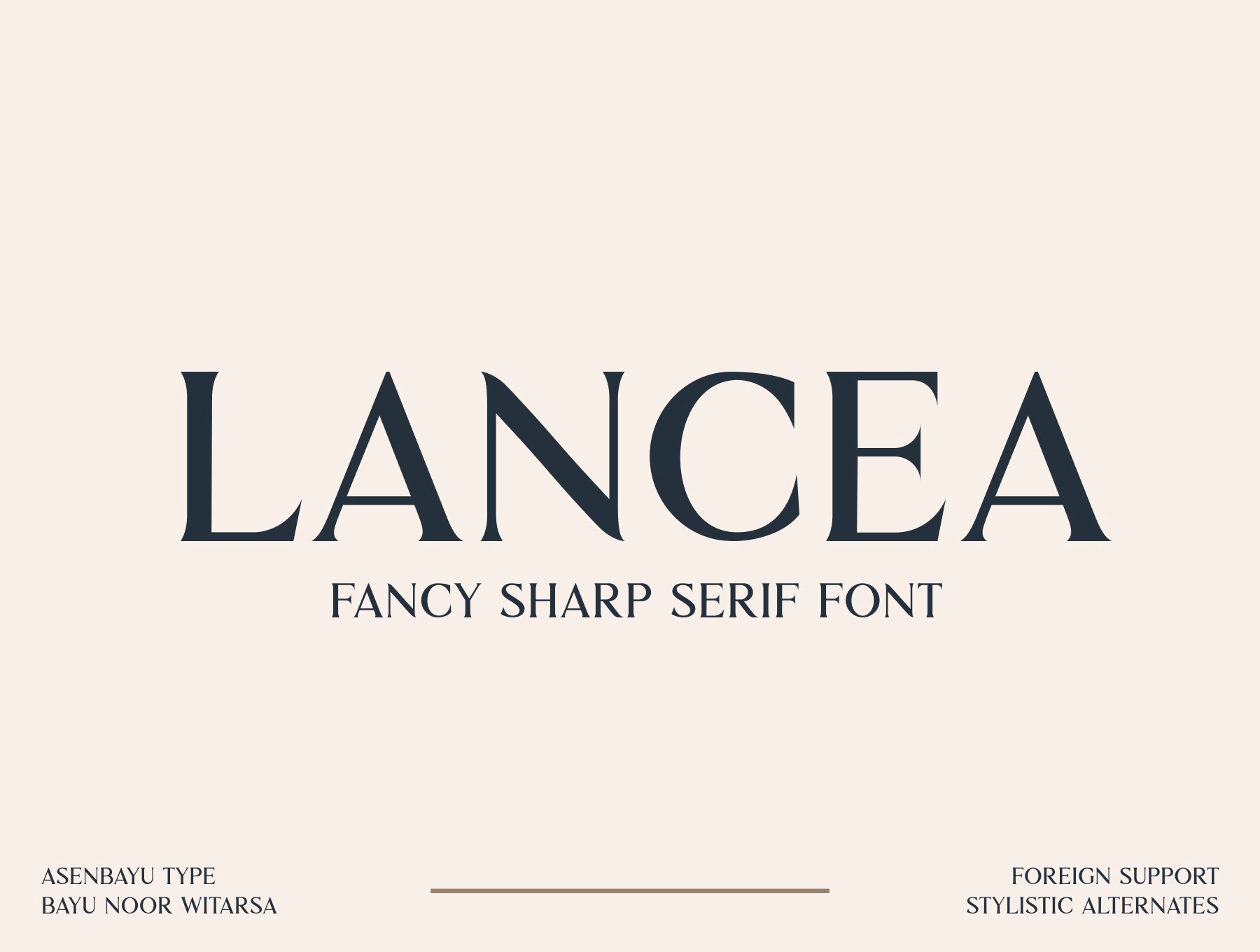 Lancea华丽尖端衬线字体 Lancea Font otf格式-字体-到位啦UI